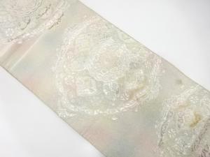 アンティーク　華紋模様織り出し袋帯（材料）